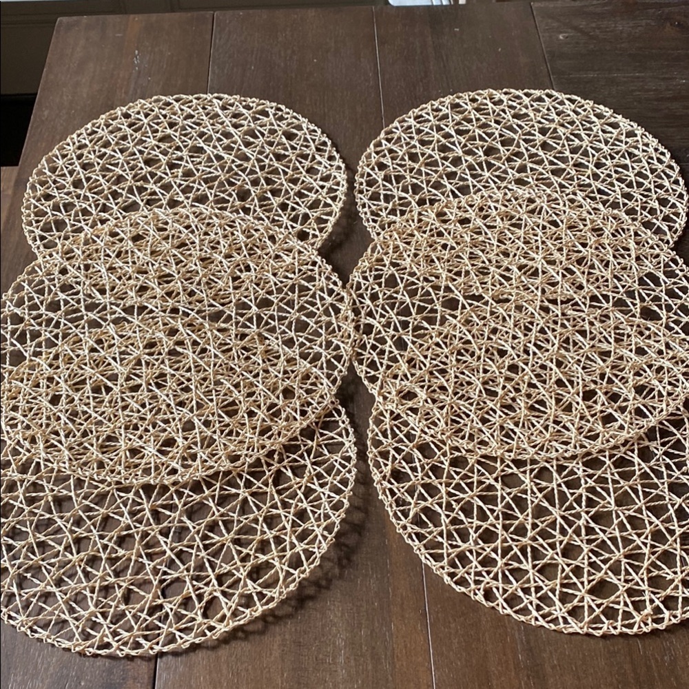 Set of 6 Woven Round Placemats